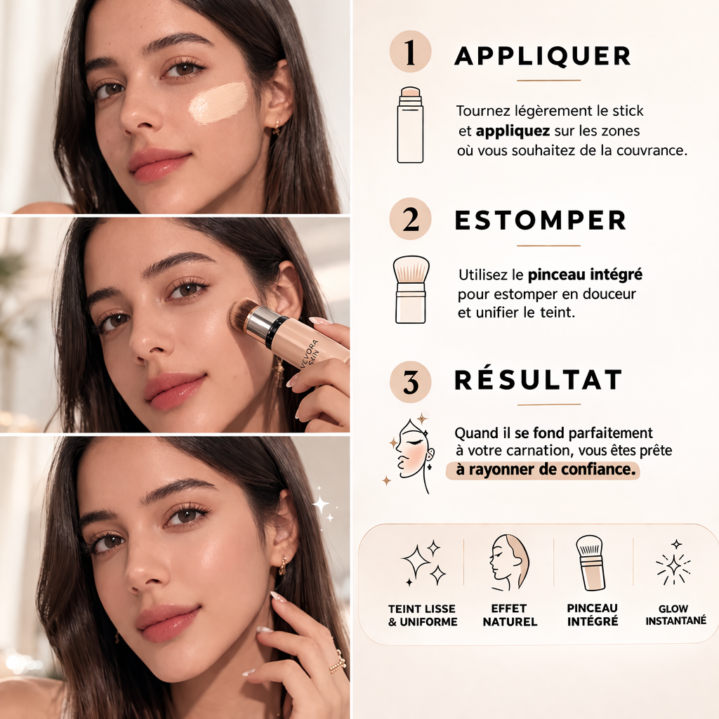 VelvoraSkin™ Seamless Brush Foundation